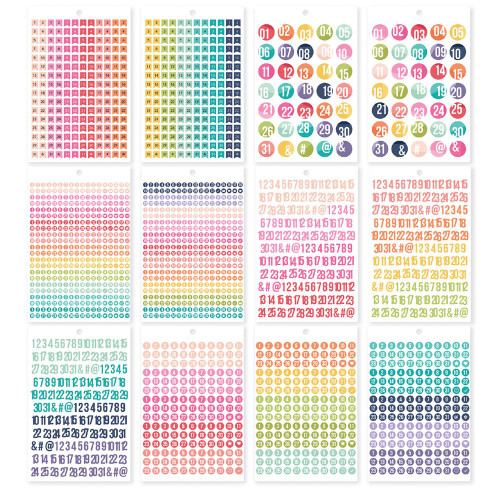 Carpe Diem - Simple Stories - A5 Sticker Book - Numbers